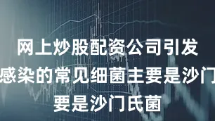 网上炒股配资公司引发肠道感染的常见细菌主要是沙门氏菌