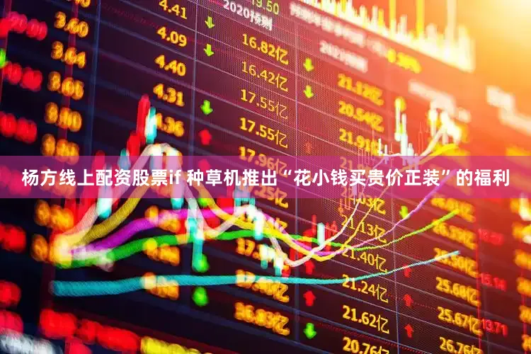 杨方线上配资股票if 种草机推出“花小钱买贵价正装”的福利